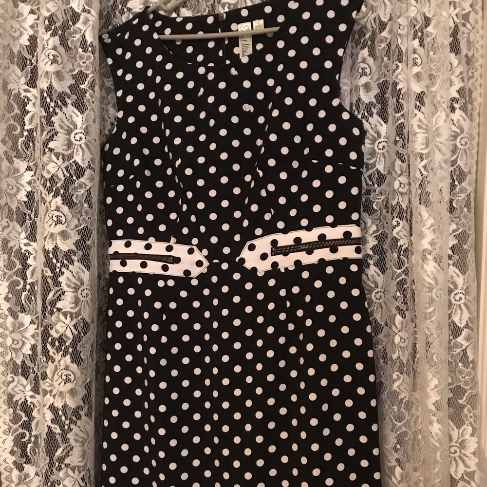 Black Polka Dotted Dress